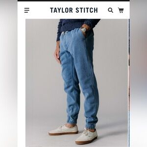 Taylor Stitch Men's Light Blue Jogger Apres pant